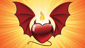 Devil, Heart With Wings wallpaper