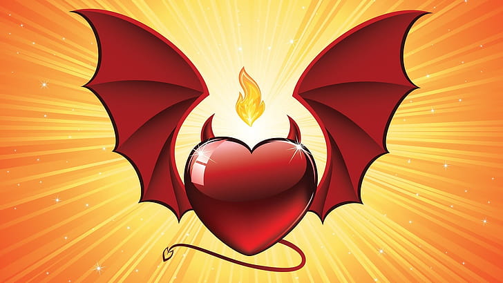 Devil, Heart With Wings wallpaper