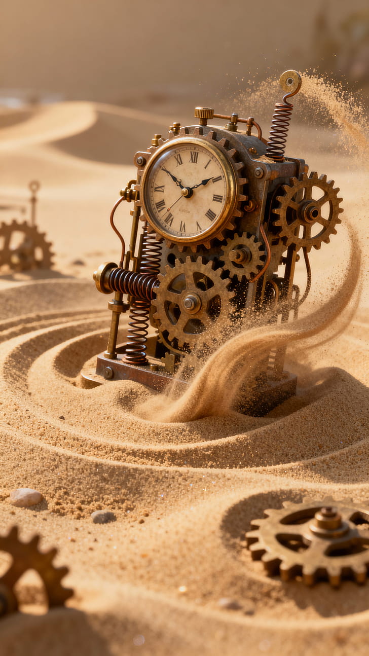 clock, steampunk phone wallpaper