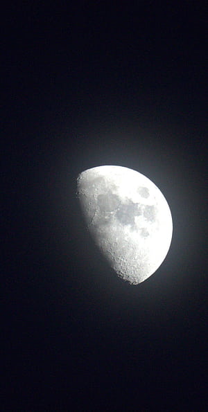 Half moon, Moonlight phone wallpaper