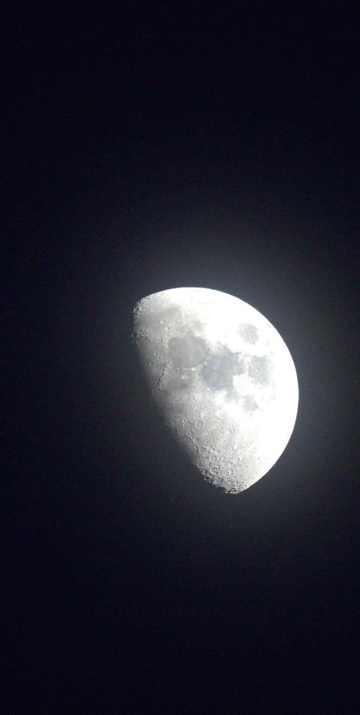 Half moon, Moonlight phone wallpaper