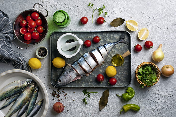 food, fish wallpaper