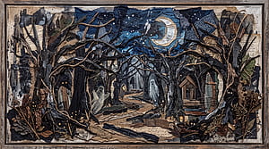 Haunted Forest — Moonlit, Ghost, Path wallpaper