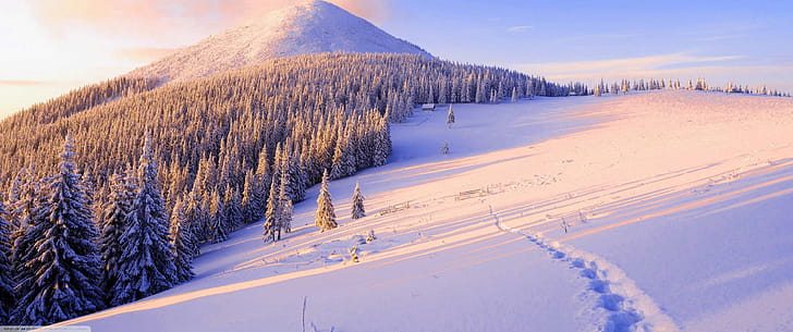 Mountain, Winter wallpaper