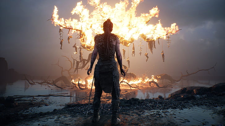 Hellblade, Striking , Unique backgrounds, Artistic visuals wallpaper