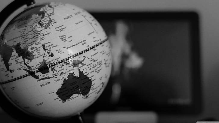 Monochrome, Globe wallpaper