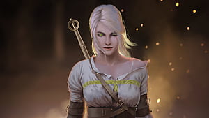 Ciri , Witcher background , Stunning visuals wallpaper