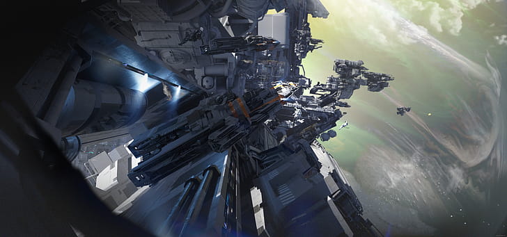Sci Fi, space station wallpaper