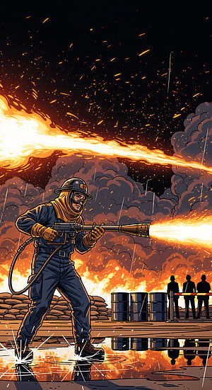 soldier, fire, explosion phone wallpaper