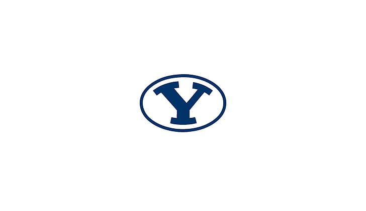 White BYU PC, logo, white, computer wallpaper