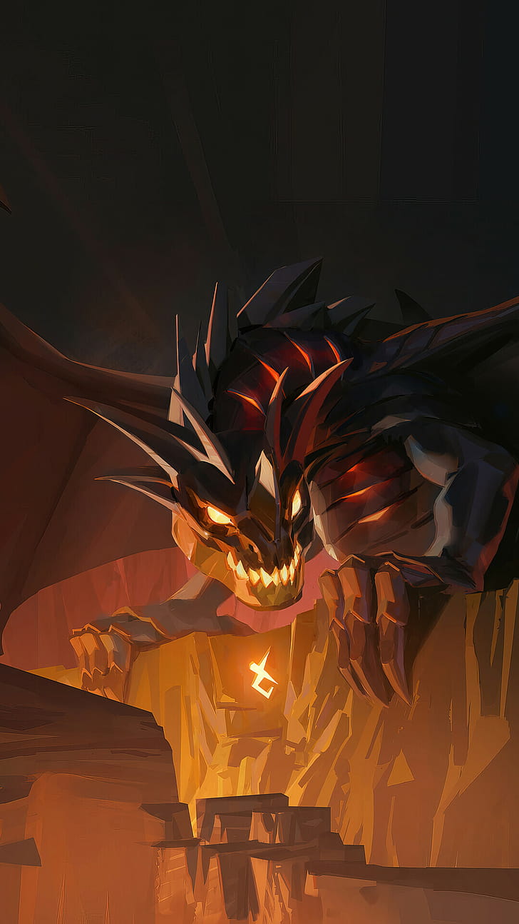 Valorant Elderflame, Dragons phone wallpaper