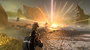 Helldivers 2 Action-Packed, video game, Helldivers 2 wallpaper