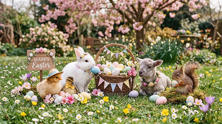 Cute Easter    — Bunny & Friends, Easter, Cute Easter, Easter Bunny, Chick, Easter Egg wallpaper