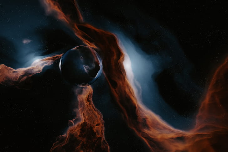 artistic, space wallpaper