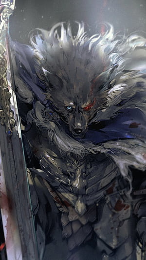 Blaidd — Half‑Wolf Phone  (Elden Ring), video game, Elden Ring phone wallpaper