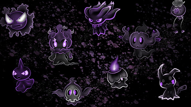 Ghost Pokemon, Neon, , wallpaper