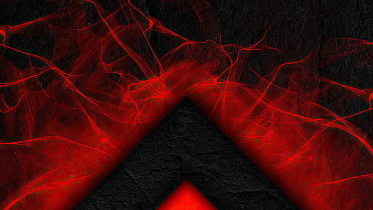 Triangle Flame Abstract , triangle, abstract, red wallpaper