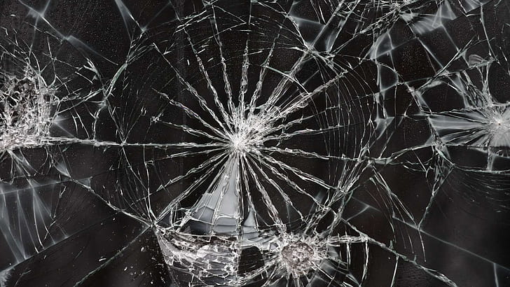 Broken Screen, Cracked Screen, Technology wallpaper