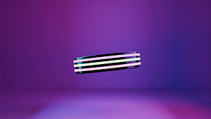 Neon circle, 3D, render, light, animation wallpaper