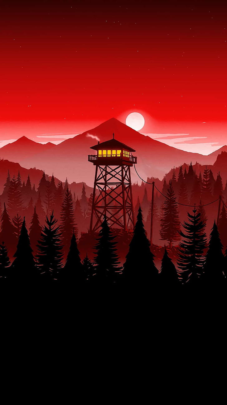 Firewatch, , phone wallpaper