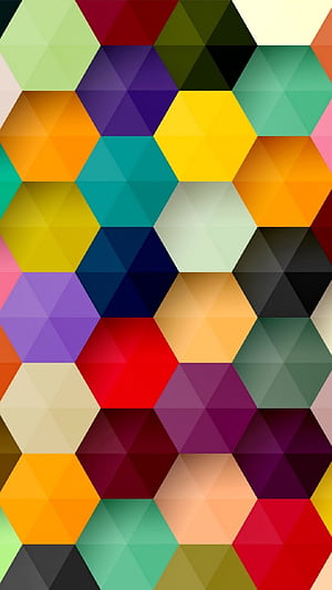 Hexagons, Geometry phone wallpaper