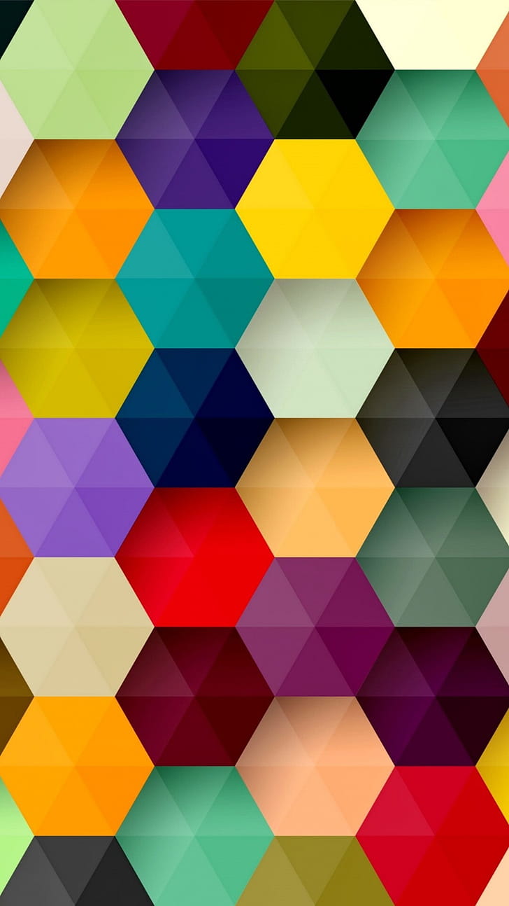 Hexagons, Geometry phone wallpaper