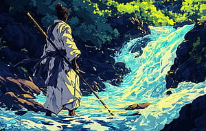 River monk wallpaper