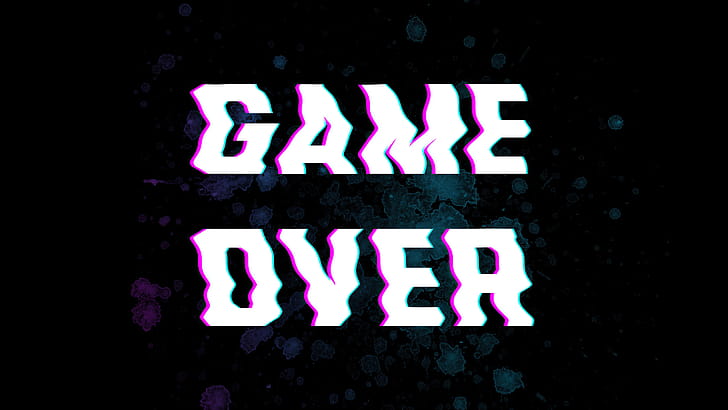 Game Over, Typographic design,  resolution, wallpaper
