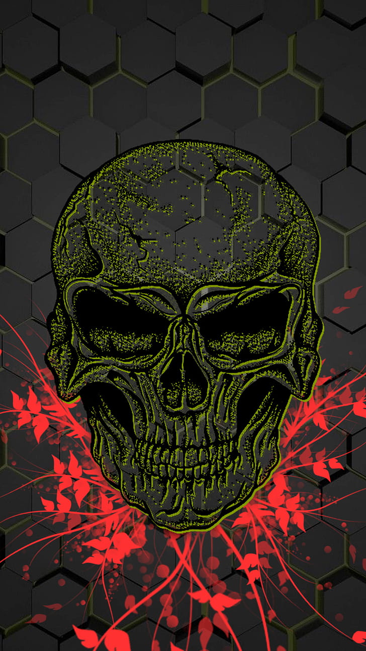 dark, skull phone wallpaper