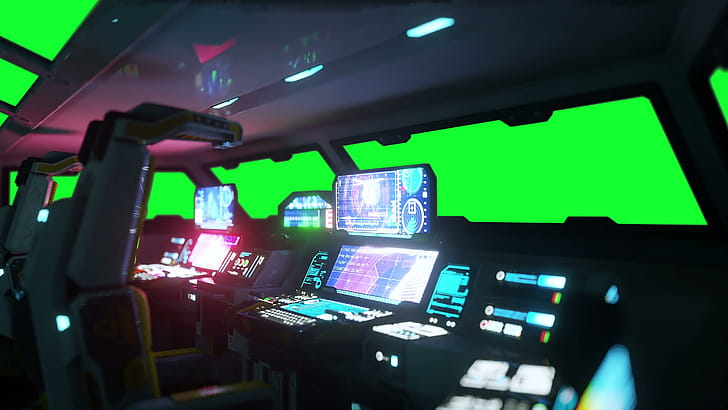 Control Panel, Inside a Spaceship wallpaper