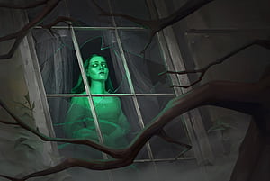 dark, ghost wallpaper