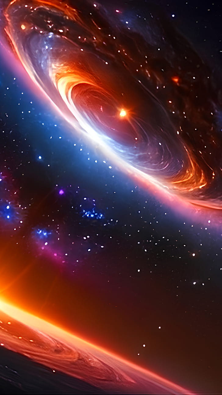 Warped space, Sci Fi, space phone wallpaper