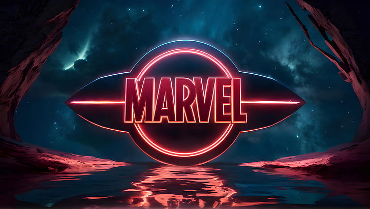 Marvel Neon, Marvel Comics, space wallpaper