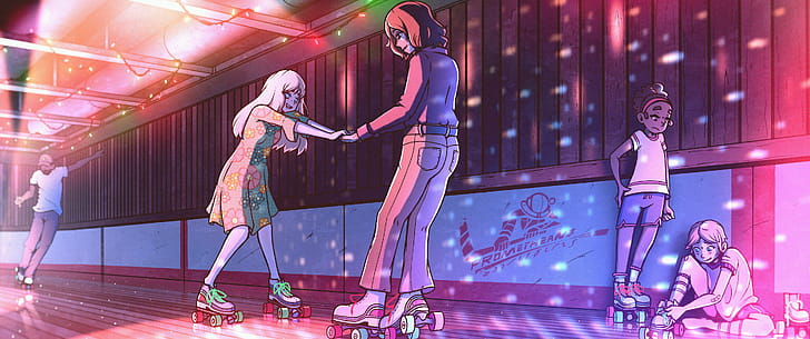 Disco skating, Rollerskating wallpaper