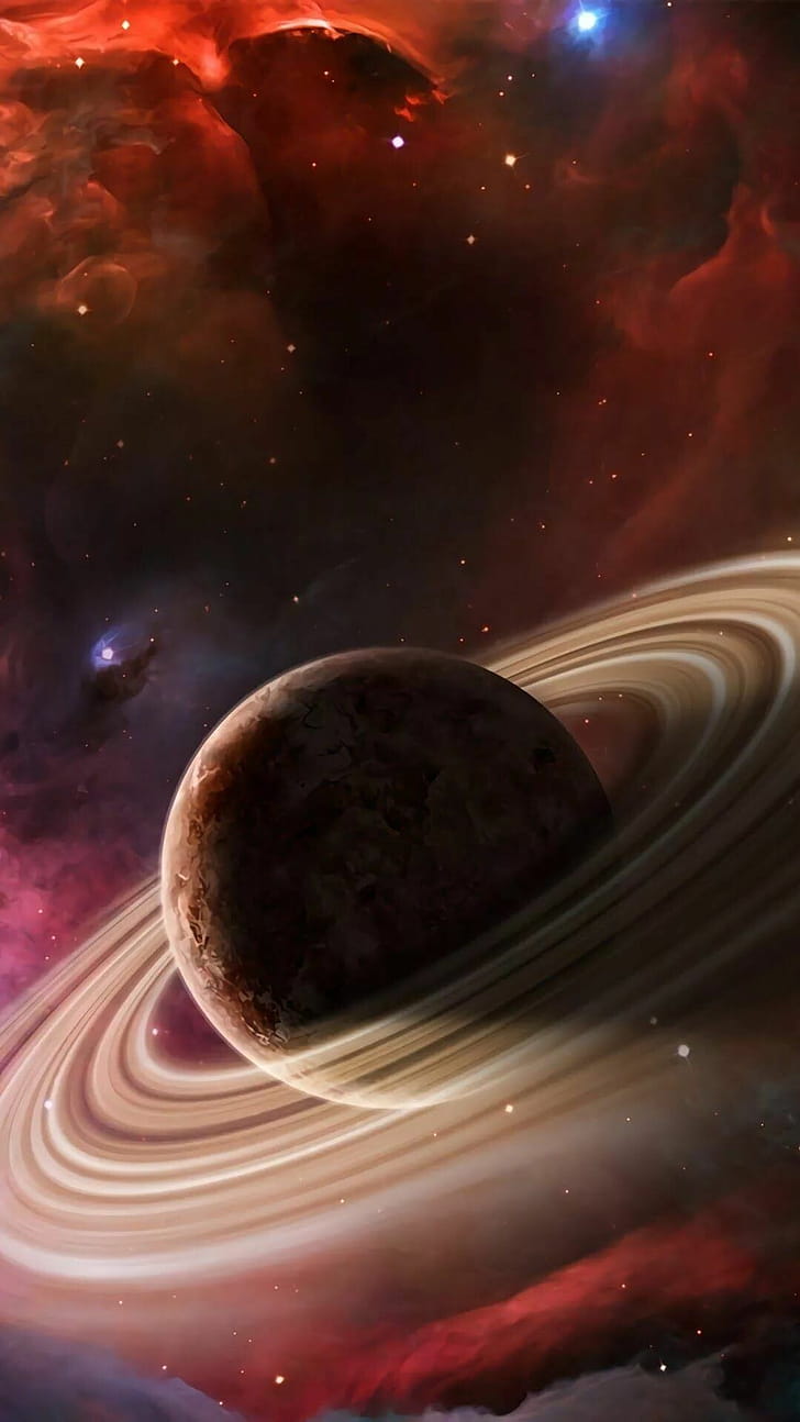 Deep Space, Saturn phone wallpaper