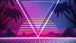 Retro triangles, Vintage design, Nostalgic patterns, Triangular world wallpaper