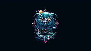 Owl Abstract Art , owl, artist, artwork, digital-art wallpaper
