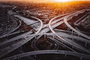 way , way, highway, graphy, drone-view wallpaper