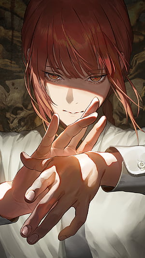 Makima's Gaze — Chainsaw Man  for iPhone & Android, Anime, Chainsaw Man, Makima (Chainsaw Man) phone wallpaper
