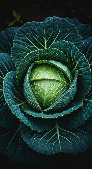 Emerald Cabbage — Phone, vegetable phone wallpaper