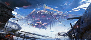 Quad  - Floating Sci‑Fi Citadel Structure, Sci Fi, Structure wallpaper