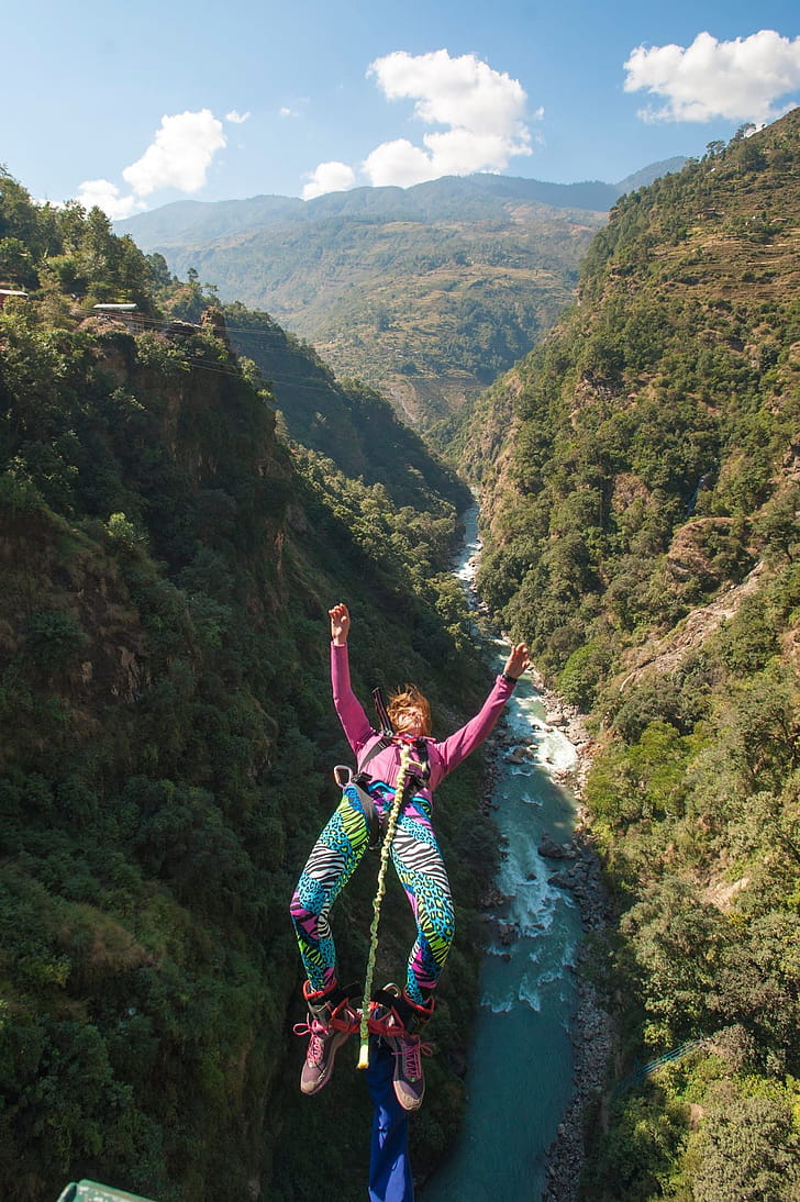Rishikesh, Bungee Jumping phone wallpaper