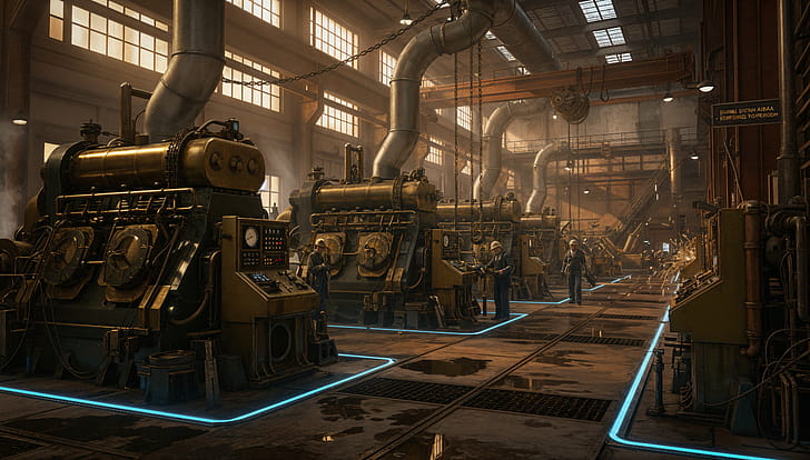 Engine Room Majesty —, Factory, Machine wallpaper