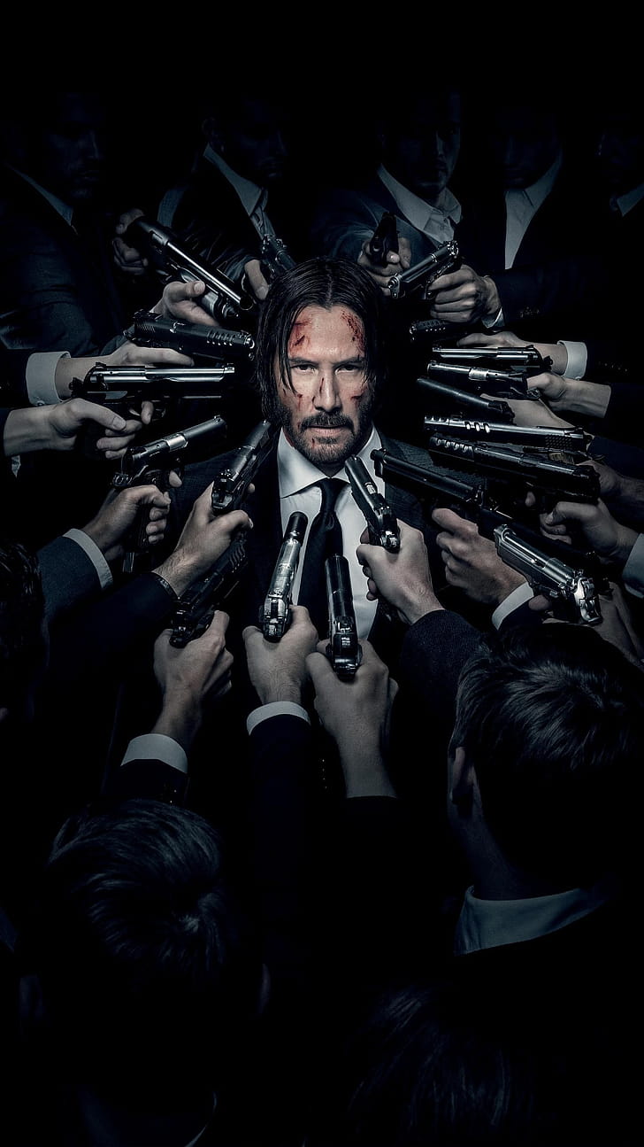 John Wick, iPhone X, phone wallpaper