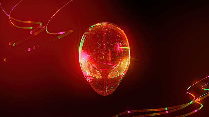 Alienware Glowing Red , alienware, computer, logo wallpaper