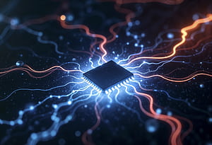 Tech Core: Electric Microchip, technology wallpaper