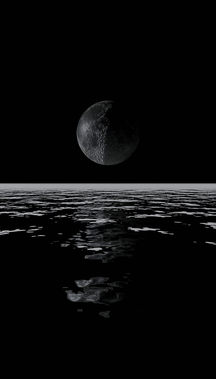 Moon, moon, space, Sci Fi, planet phone wallpaper