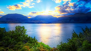 Mountain, Sunrises wallpaper