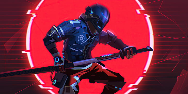 Hyper Scape Ninja , hyper-scape, games, warrior, sword, artstation wallpaper