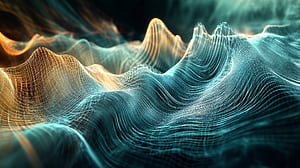 Dynamic Waveform, Waveform, Abstract, wave, Digital Art, 3D rendering wallpaper